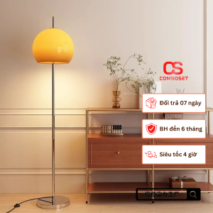 Đèn Sàn Chao Vàng Hổ Phách Đèn Cây Đứng Hoàng Hôn 3 Chế Độ Phong Cách Bắc  Âu Decor Phòng Ngủ, Phòng Khách, Sofa
