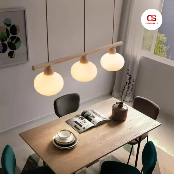 Đèn thả chùm bàn ăn, đảo bếp hình quả hồng phong cách Nhật Bản - Ảnh 3