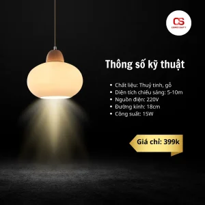 Đèn thả chùm bàn ăn, đảo bếp hình quả hồng phong cách Nhật Bản