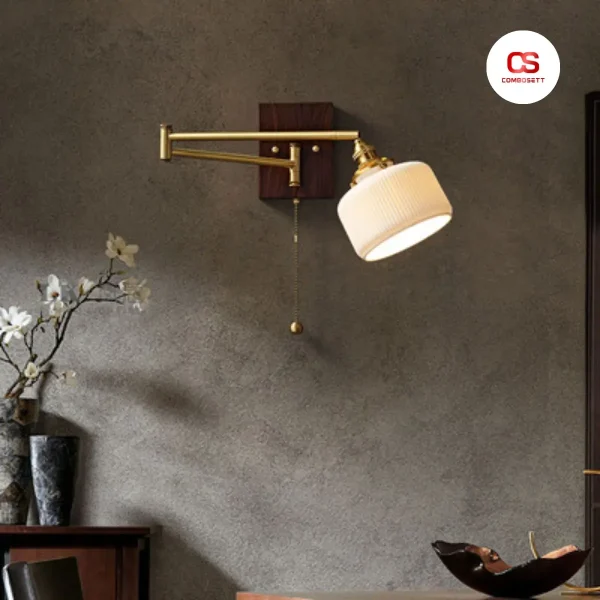 Đèn gắn tường phong cách cổ điển, đèn đọc sách, đèn ngủ tối giản sang trọng - Ảnh 4