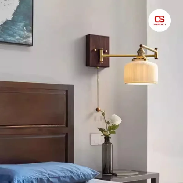Đèn gắn tường phong cách cổ điển, đèn đọc sách, đèn ngủ tối giản sang trọng - Ảnh 5