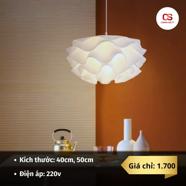 Đèn chùm thả phong cách tối giản, hiện đại