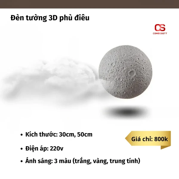 Đèn tường 3D phù điêu
