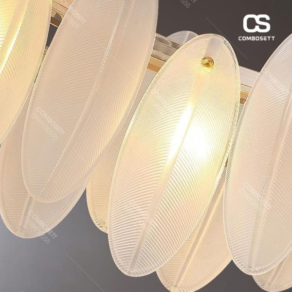 Đèn Thả Trần Lông Vũ Xòe Đẹp Sang Trọng Trang Trí Phòng Ngủ Phòng Khách - Hình ảnh 2