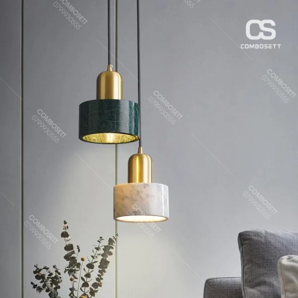 Đèn Treo Thả Trần Phong Cách Nghệ Thuật Chao Xanh Ngọc - Hình ảnh 2