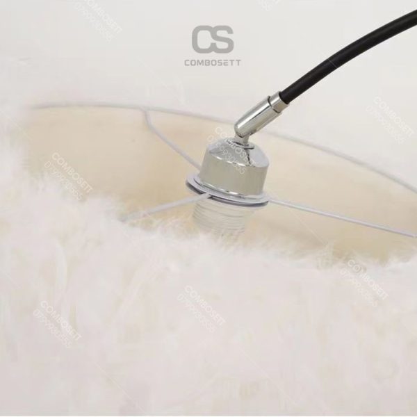 Đèn Sàn Lông Vũ Mạ Vàng Nghệ Thuật 3 Chế Độ Màu Trang Trí  Sofa, Đọc Sách, Phòng Ngủ - Hình ảnh 4