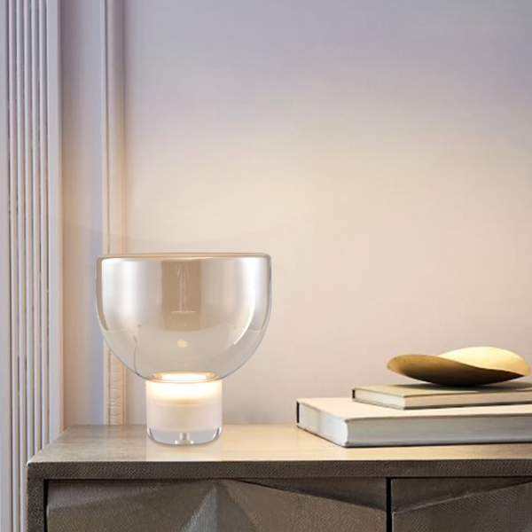 Đèn Bàn Bảo Vệ Mắt Thiết Kế Hình Trụ Thủy Tinh Độc Đáo Decor Nhiều Không Gian - Hình ảnh 7