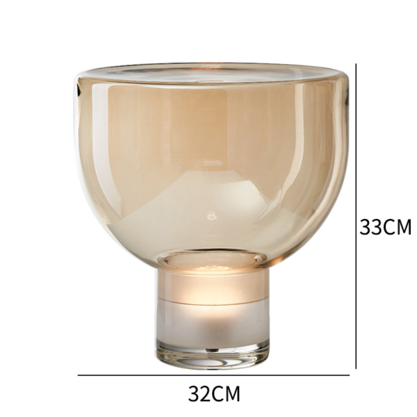Đèn Bàn Bảo Vệ Mắt Thiết Kế Hình Trụ Thủy Tinh Độc Đáo Decor Nhiều Không Gian - Hình ảnh 3