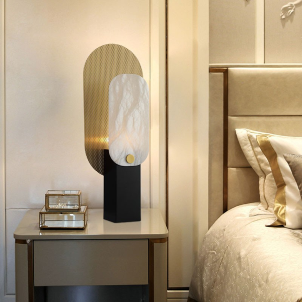 Đèn Bàn Đá Hoa Cương Phong Cách Trung Hoa Sang Trọng Decor Biệt Thự, Phòng Ngủ - Hình ảnh 2