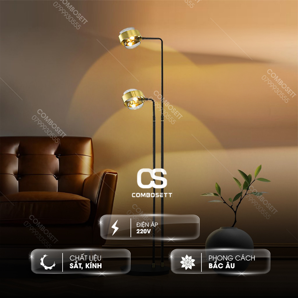 Đèn Cây Đứng 2 Tầng Xoay 2 Hướng 3 chế độ màu