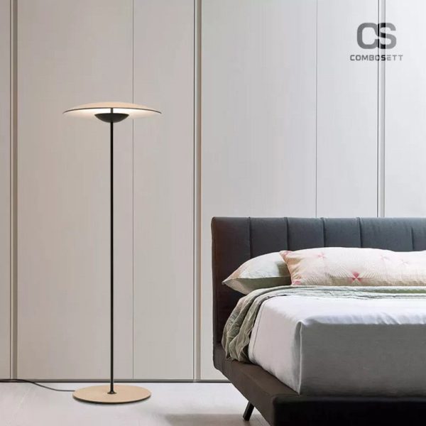 Đèn Sàn Chao Gỗ Nón Xòe Phong Cách Bắc Âu 3 Chế Độ - Ảnh 4