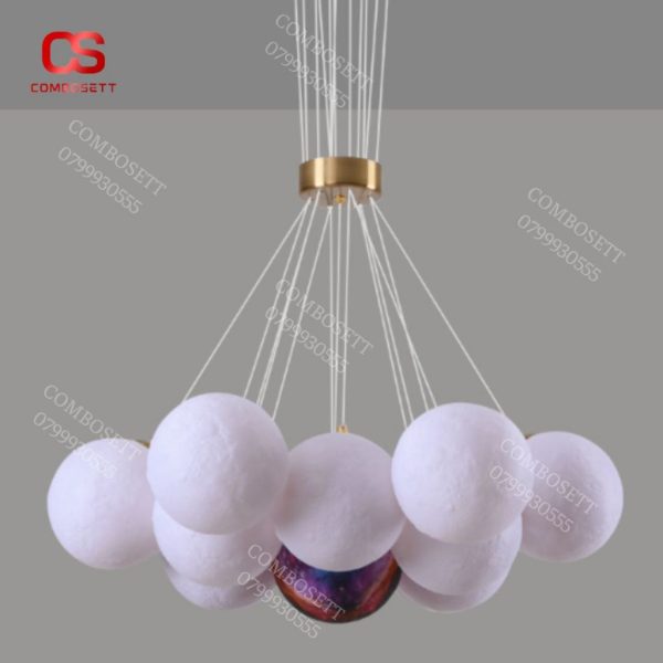 Đèn Chùm Bong Bóng Phong Cách Bắc  u Thiết Kế Tinh Xảo Cho Không Gian Phòng Khách, Phòng Ngủ - Hình ảnh 6