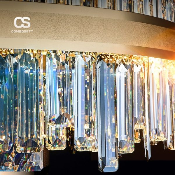 Đèn Chùm Thả Trần Pha Lê 5 Tầng Phong Cách Bắc  u Trang Trí Decor Cho Phòng Khách, Phòng Ngủ - Hình ảnh 9