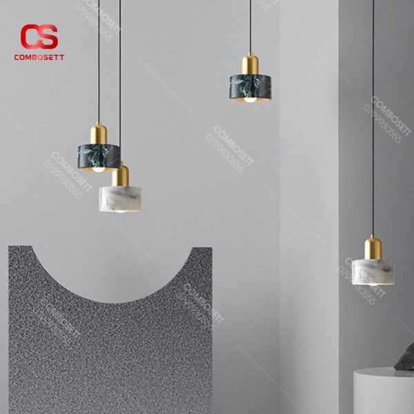 Đèn Chùm Tròn Nhỏ Đá Cẩm Thạch