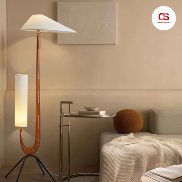 Đèn sàn, đèn cây đứng thân gỗ óc chó phong cách Bắc Âu - Ảnh 6
