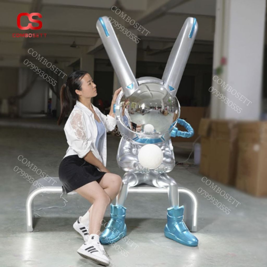 Đèn Led Bearbrick Điêu Khắc Ấn Tượng Trang Trí Không Gian Quán Bar, Quán Cafe, Khu Triển Lãm - Ảnh 2