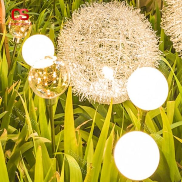 Bộ 10 Đèn Led Bồ Công Anh Năng Lượng Mặt Trời Trang Trí Không Gian Sân Vườn, Ngoài Trời Độc Đáo - Hình ảnh 3