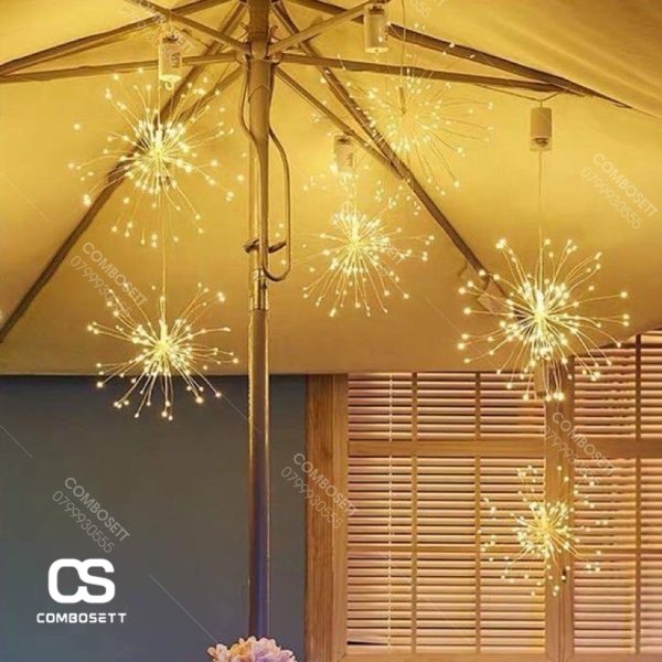 Đèn Led Pháo Hoa Ngoài Trời 600 Tia Trang Trí Lễ, Noel, Tết - Hình ảnh 6