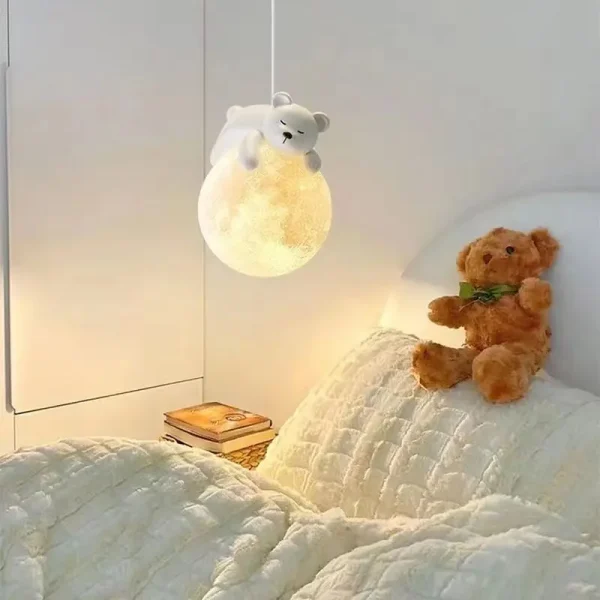 Đèn Thả Trần Cầu Vũ Trụ Và Gấu Bear Decor Phòng Ngủ Bé - Hình ảnh 5