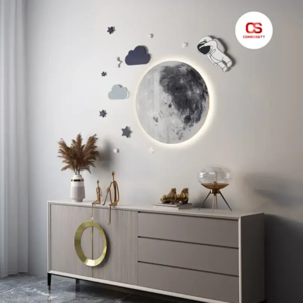 Full Bộ Đèn Mặt Trăng Phi Hành Gia Decor Phòng Bé - Hình ảnh 4