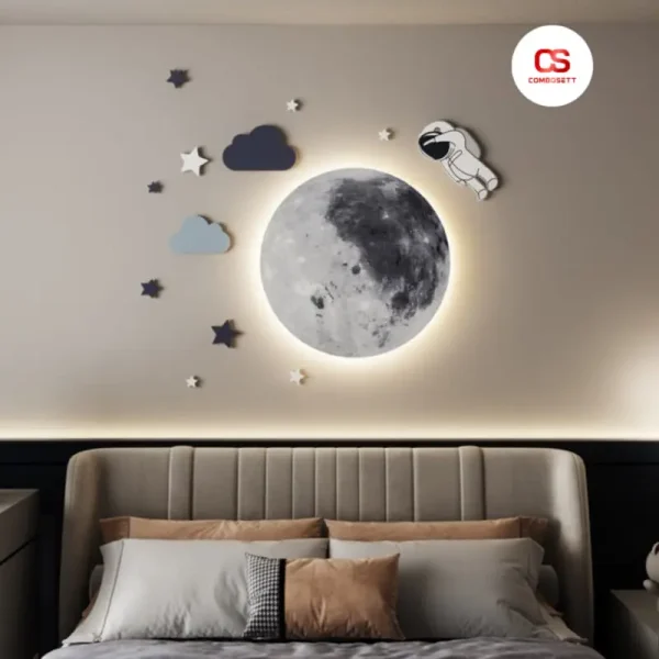 Full Bộ Đèn Mặt Trăng Phi Hành Gia Decor Phòng Bé - Hình ảnh 6