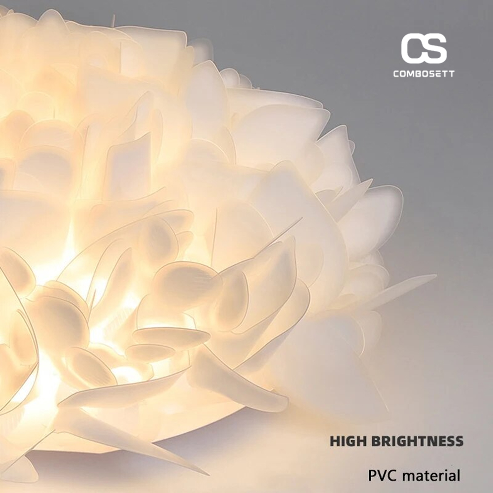 Đèn Ốp Trần Hình Hoa Sứ Trắng Phòng Khách Phong Cách Bắc Âu, Đèn Ốp Trần Led Cánh Hoa - Ảnh 8