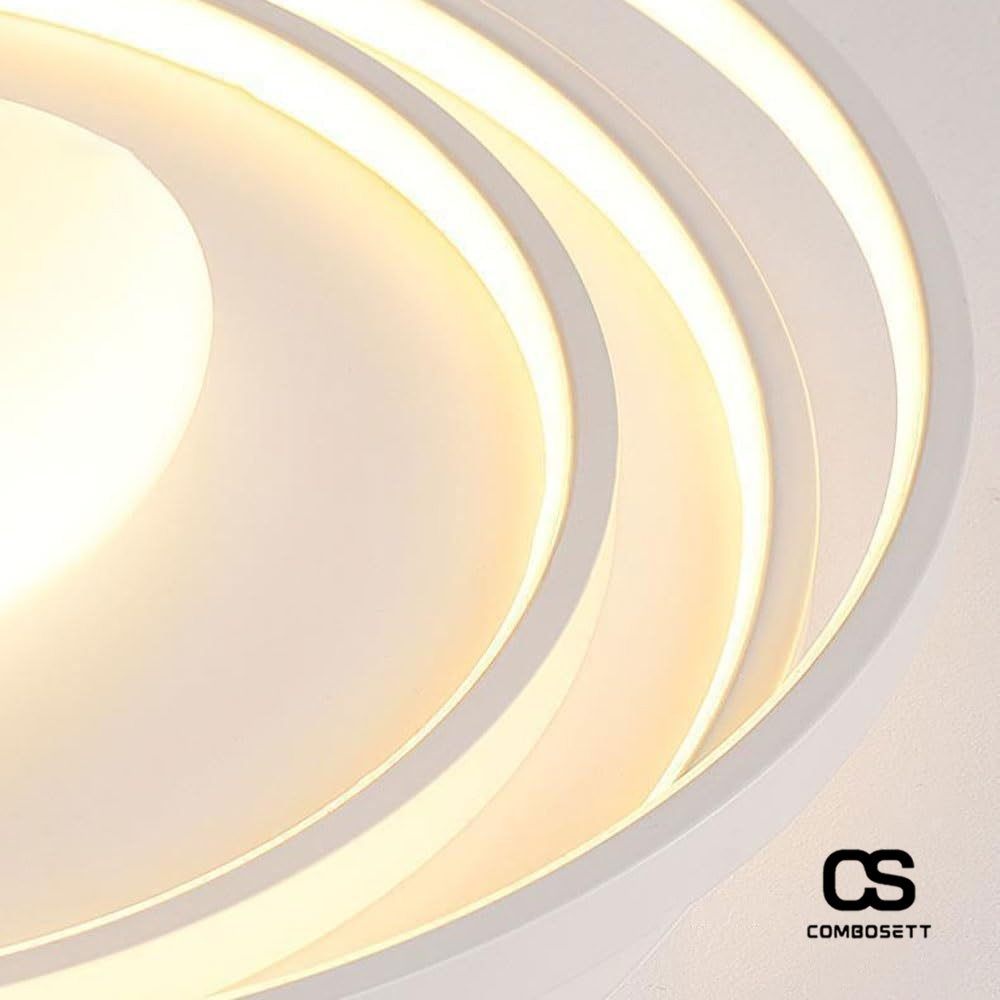 Đèn Led Ốp Tường Xoắn Tối Giản Bắc u Phòng Ngủ Phòng Khách, Đèn Trần Nổi Màu Trắng Tròn - Ảnh 8