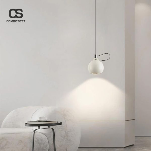 Đèn Tròn Thả Trần Chao Sứ Phủ Acrylic Decor Trang Trí Mọi Không Gian - Hình ảnh 5