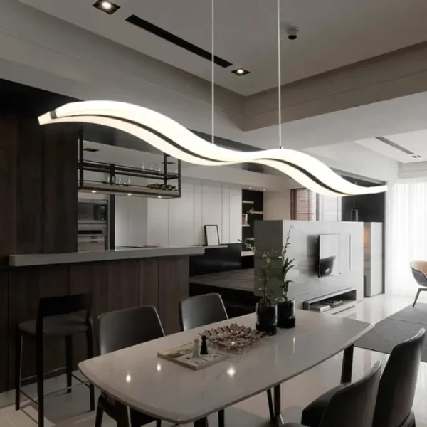 Đèn thả trần kiểu dáng uốn lượn mới lạ, độc đáo trang trí mọi không gian phòng khách, phòng ngủ, phòng bếp – SKU5243 - Hình ảnh 5