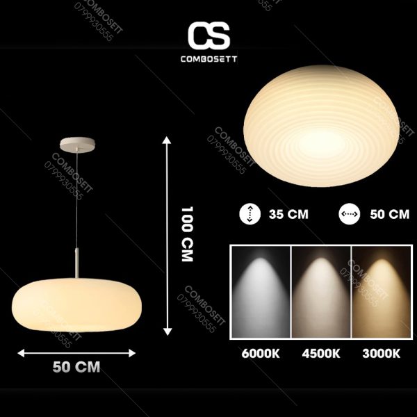 Đèn Led Thả Trần Hình Vòm Chuôi Thép Không Ghỉ - Ảnh 6