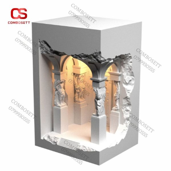 Đèn Điêu Khắc Trang Trí Cột Nhà Cho Không Gian Nhà Ở, Nhà Hàng, Khách Sạn - Hình ảnh 3