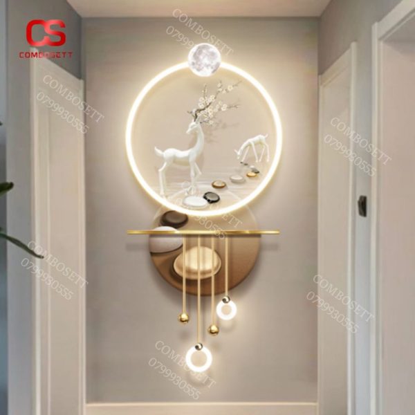 Đèn Tranh Hươu Tài Lộc Tráng Gương, Tranh Đèn Led Phong Cảnh Nghệ Thuật Treo Phòng Khách - Hình ảnh 5