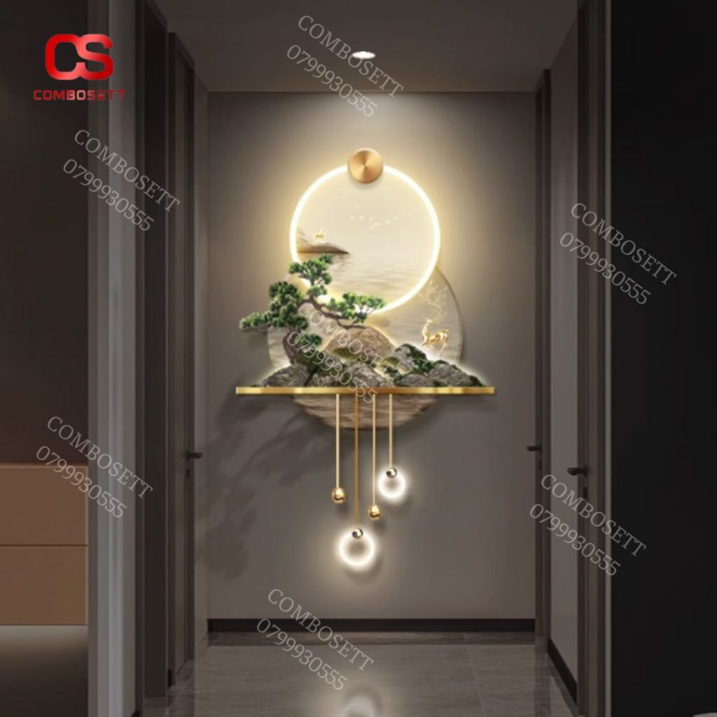 Đèn tranh phong cảnh nghệ thuật với những chi tiết phong cảnh ấn tượng, mang hồn đất trời