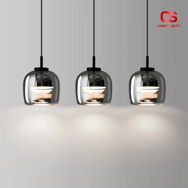 Đèn Bắc Âu thả trần decor trang trí phòng ngủ, quầy bar, bếp, bàn ăn chao KÍNH TRÁNG GƯƠNG - Hình ảnh 4