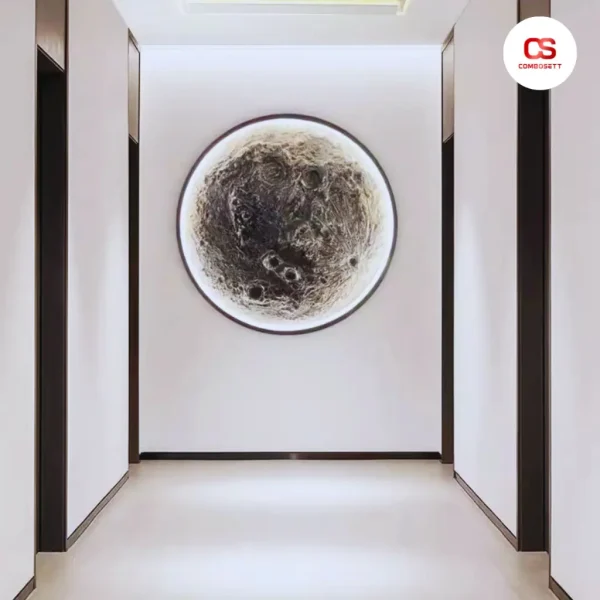 Đèn ốp tường Mặt Trăng kích thước lớn, decor mọi không gian