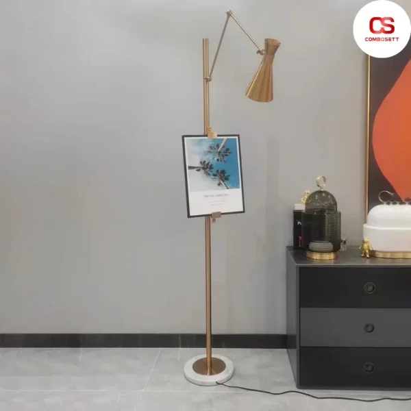 Đèn rọi tranh triễn lãm, Đèn sàn decor kèm khung gắn tranh - Ảnh 6