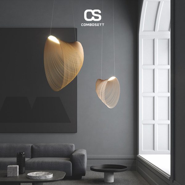 Đèn Led Vòng Gỗ Thả Trần Hình Nón Nghệ Thuật - Ảnh 6