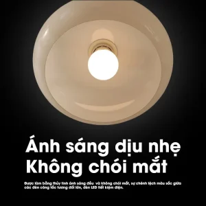 Đèn chùm thả trần decor bàn ăn, phòng ngủ 3 chế độ cảm hứng kiến trúc mái vòm phong cách Bắc Âu