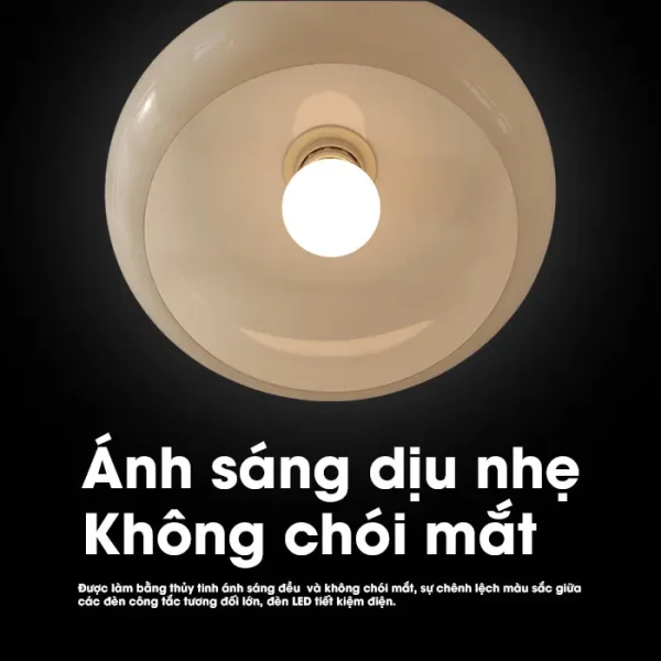 Đèn chùm thả trần decor bàn ăn, phòng ngủ 3 chế độ cảm hứng kiến trúc mái vòm phong cách Bắc Âu