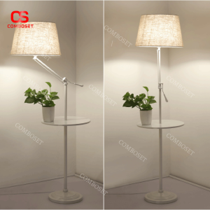 Đèn sàn led kết hợp bàn cafe với thiết kế trục xoay chao đèn