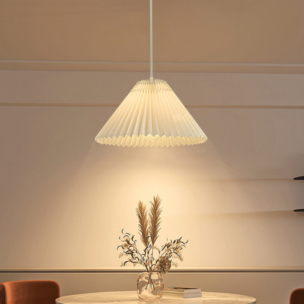 Đèn Thả Trần Chao Xếp Ly Màu Trắng Tối Giản Đèn Thả Trần Phong Cách Norbic Decor Phòng Khách/ Phòng Ăn - Hình ảnh 7