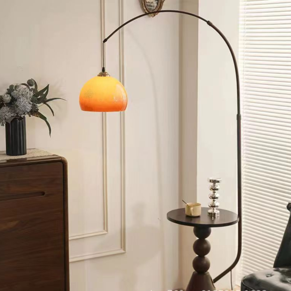 Đèn Sàn Chao Hổ Phách Kết Hợp Bàn Cafe 3 Chế Độ Màu Phong Cách Cổ Điển Decor Nhiều Không Gian - Hình ảnh 6