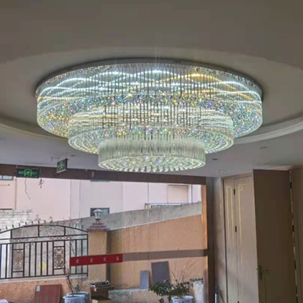 Đèn Trần Pha Lê Tầng Hình Tròn Decor Không Gian Biệt Thự/ Sảnh Khách Sạn - Hình ảnh 6