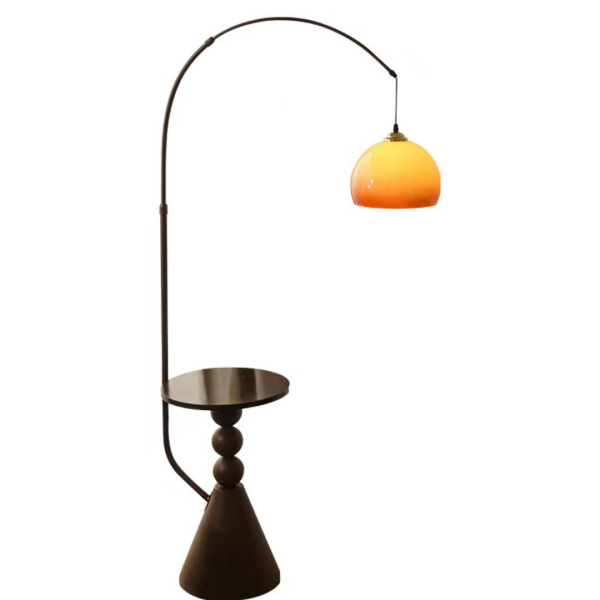 Đèn Sàn Chao Hổ Phách Kết Hợp Bàn Cafe 3 Chế Độ Màu Phong Cách Cổ Điển Decor Nhiều Không Gian - Hình ảnh 4