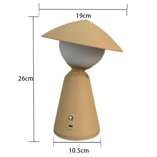 Đèn Bàn Led Sạc Di Động, Đèn Bàn Trang Trí Sáng Tạo Bắc Âu 3 Chế Độ Màu - Hình ảnh 5