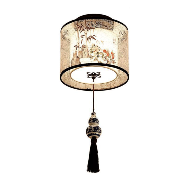 Đèn Vuông Tròn Họa Tiết Thiên Nhiên, Đèn Trần Decor Lối Đi, Hành Lang, Ban Công - Hình ảnh 5