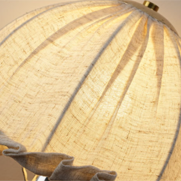 Đèn Bàn Gỗ Óc Chó Chao Vải Phong Cách Pháp Retro, Đèn Bàn Decor 3 Chế Độ Màu - Hình ảnh 6