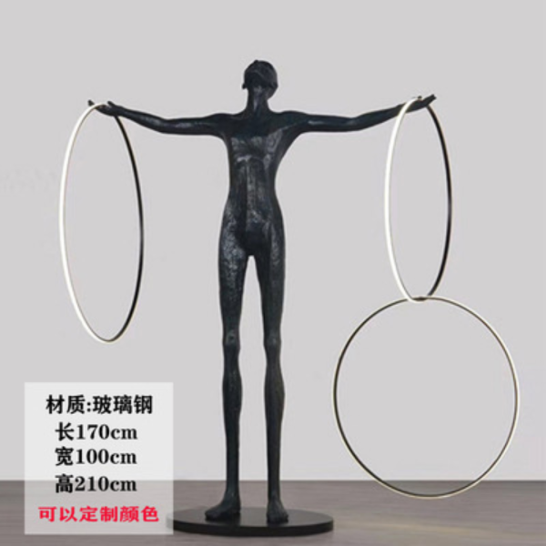Tượng Đèn Led Hình Khối Đơn Giản, Đèn Tượng Điêu Khắc Nghệ Thuật Decor Không Gian Rộng Lớn - Hình ảnh 7