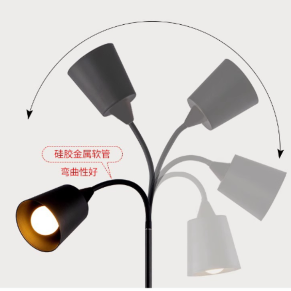 Đèn Cây Đứng Hai Nhánh Hoa, Đèn Sàn Bắc Âu Trang Trí Nhiều Chức Năng Phòng Khách/ Phòng Ngủ - Hình ảnh 3