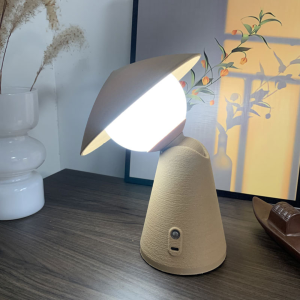 Đèn Bàn Led Sạc Di Động, Đèn Bàn Trang Trí Sáng Tạo Bắc Âu 3 Chế Độ Màu - Hình ảnh 4